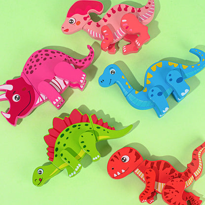 Magnetiske byg-selv dinosaurer i træ
