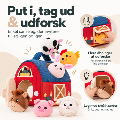 Min Bondegård – Sensorisk aktivitetshus med 6 bløde dyr