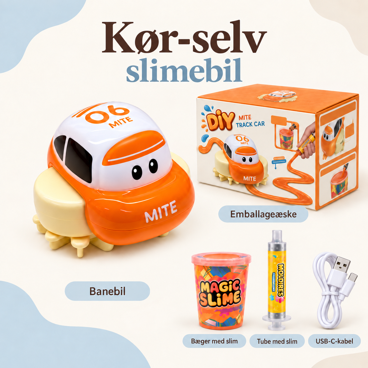 Kør-selv slimebil – lav din egen racerbane (Begrænset tilgængelighed)