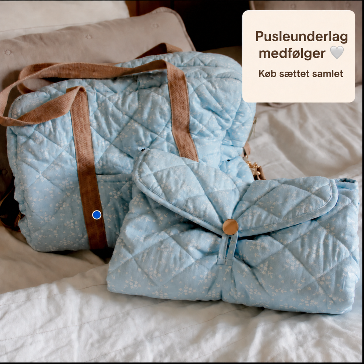Pusletaske & pusleunderlag – sampakke