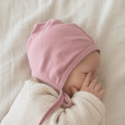 Babyhue med bindebånd – enkeltvis